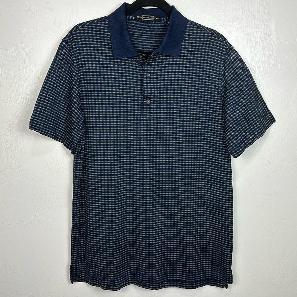 CARNOUSTIE Cotton Geo Pattern Short Sleeve Polo Shirt Size M
